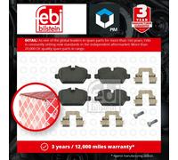febi bilstein 16560 brake pads with add-on material (Set of 4) (rear axle)