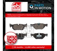 FEBI 16533 BRAKE PAD SET DISC BRAKE Rear