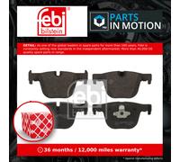 Brake Pads Set fits BMW 320D F31 2.0D Rear 12 to 19 34206799813 34216850570 Febi