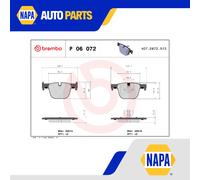 Brake Pads Set fits BMW 320D F31 2.0D Rear 13 to 19 Brembo 34206799813 Quality