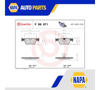 Brake Pads Set fits BMW 325D 2.0D Rear 13 to 18 Brembo 34206799809 34206873093