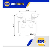 Brake Pads Set fits BMW 325D 2.0D Rear 13 to 18 Brembo 34212284766 34212284989