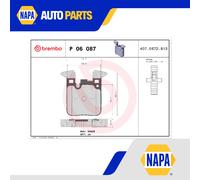 Brake Pads Set fits BMW 340 3.0 Rear 2015 on B58B30A Brembo 34212284766 Quality
