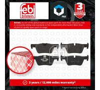 Brake Pads Set fits BMW 428 F36 2.0 Rear 14 to 16 34206799809 34206873094 Febi