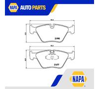 Brake Pads Set fits BMW 525 E39 2.5 Front 00 to 04 Brembo 34111164627 Quality
