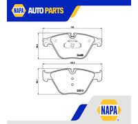Brake Pads Set fits BMW 528 F10, F11 3.0 Front 09 to 11 N53B30A Brembo Quality