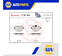Brake Pads Set fits BMW 528 F10, F11 Rear 2.0 3.0 09 to 17 Brembo 2456870 New