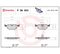Brake Pads Set fits BMW 530 E39 3.0 Rear 00 to 03 Brembo 34211163395 34212157591