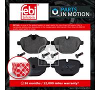 Brake pads Rear Axle 116029 FEBI BILSTEIN for BMW 5 X3 5 Touring Z4 Roadster X4