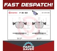 Brake Pads Set fits BMW 530D E39 3.0D Front 98 to 04 Brembo 34111163227 Quality
