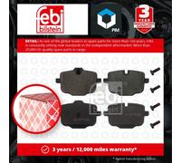 Brake Pads Set fits BMW 620D G32 2.0D Rear 2018 on 34212284389 34212284390 Febi