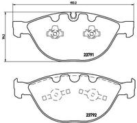 Brake Pads Set fits BMW 635D E63, E64 3.0D Front 07 to 10 Brembo 34112283365 New