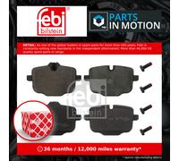 Brake Pads Set fits BMW 640D 3.0D Rear 2011 on 34212284389 34212284390 Febi New