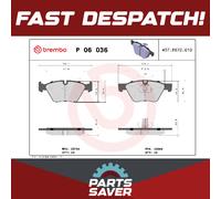 Brake Pads Set fits BMW X1 E84 2.0D Front 09 to 12 N47D20D Brembo 34112288875