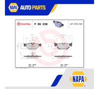 Brake Pads Set fits BMW X1 E84 3.0 Rear 10 to 11 N52B30A Brembo 34121288891 New