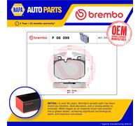 Brake Pads Set fits BMW X3 M40d G01 3.0D Front 2018 on Brembo 34108844368 New