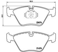 Brake Pads Set fits BMW Z3 M E36 3.2 Front 97 to 03 Brembo 34112282415 Quality