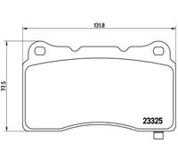 Brake Pads Set fits CHEVROLET CAMARO 2.0 Front 2016 on LTG Brembo Quality New