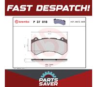 Brake Pads Set fits CHEVROLET CAMARO 6.2 Front 2012 on Brembo 25940447 Quality