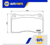 Brake Pads Set fits CHEVROLET CAMARO 6.2 Front 2015 on Brembo Quality Guaranteed