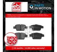 Brake pads Rear Axle 16556 FEBI BILSTEIN for FIAT ALFA ROMEO LANCIA