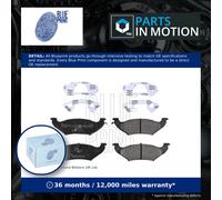 Brake Pads Set fits CHRYSLER VOYAGER 3.8 Rear 95 to 01 EGH Blue Print Quality
