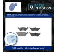 Brake Pads Set fits CHRYSLER VOYAGER Mk3 2.4 Rear 00 to 08 EDZ Blue Print New