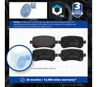 Brake Pads Set fits CHRYSLER VOYAGER Mk5 3.8 Rear 08 to 12 Blue Print 68029884AA