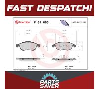 Brake Pads Set fits CITROEN BERLINGO MULTISPACE B9 1.2 Front 2016 on HNZ(EB2DT)