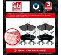 Febi Bilstein 16590 Disc Brake Brake Pad Set Fits Citroen C3 1.4 i Bivalent