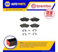 Brake Pads Set fits CITROEN C2 JM 1.4 Front 03 to 09 Brembo 1611457180 Quality