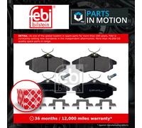 Febi Bilstein 16590 Disc Brake Brake Pad Set Fits Citroen C3 1.4 i Bivalent