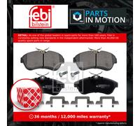 Febi Bilstein 16591 Disc Brake Brake Pad Set Fits Citroen C3 1.6 HDi 90 1.4 1.6