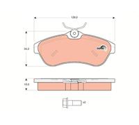 Brake pads GDB1496 TRW for CITROËN C3 I C3 Pluriel C2 C2 ENTERPRISE