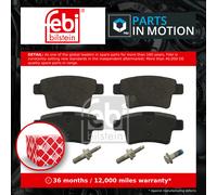 Brake Pads Set fits CITROEN C4 PICASSO Mk1 2.0 Rear 07 to 13 RFJ(EW10A) Febi New