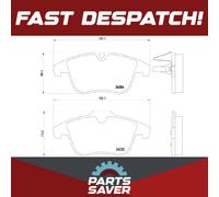 Brake Pads Set fits CITROEN C5 Mk3 2.0D Front 2002 on Brembo 1609253180 425438