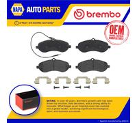 Brake Pads Set fits CITROEN DISPATCH VF7 2.0D Front 2007 on Brembo 1611839880