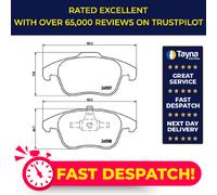 Brake Pads Set fits CITROEN DS4 2.0D Front 11 to 15 Brembo 1647874080 1675901280