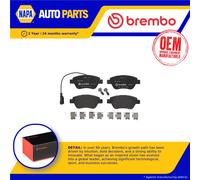 Brake Pads Set fits CITROEN NEMO AA 1.4D Front 2008 on Brembo 1636412880 425406
