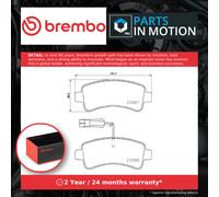 Brake Pads Set fits CITROEN RELAY 2.0D Rear 15 to 19 Brembo 1612434080 Quality