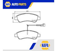 Brake Pads Set fits CITROEN RELAY 2.0D Rear 15 to 19 Brembo 1612434180 Quality