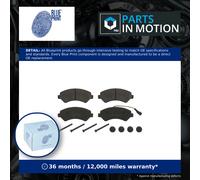 Brake Pads Set fits CITROEN RELAY 2.2D Front 2006 on Blue Print 1607878980 New