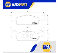 Brake Pads Set fits DACIA SANDERO Mk2 1.2 Front 2012 on Brembo 410609646R New