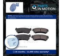 Brake Pads Set fits DAEWOO NUBIRA J200 1.8 Rear 2003 on T18SED Blue Print New