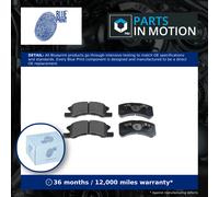 Brake Pads Set fits MITSUBISHI MIRAGE A03A 1.2 Front 2012 on Blue Print MN113093