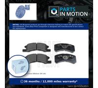Brake Pads Set fits MITSUBISHI MIRAGE A03A 1.2 Front 2012 on Blue Print MN113093