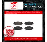 Brake Pads Set fits DAIHATSU SIRION M3 1.0 Front 05 to 13 1KR-FE 04465B1120 Febi