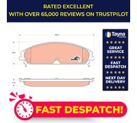 Brake Pads Set fits CHRYSLER 300C 3.0D Front 2005 on TRW 5142559AB 05175208AA