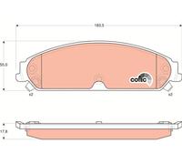 Brake Pads Set fits CHRYSLER 300C 3.0D Front 2005 on TRW 5142559AB 05175208AA