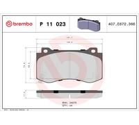 Brake Pads Set fits DODGE CHALLENGER 6.2 Front 2014 on ESD Brembo 107859842 New
